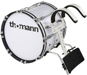 BD1814W Marching Bass Drum PL Blanc
