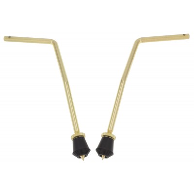 BDS7-105-BR Pieds Grosse Caisse Incurvés 10.5mm X2 Dore