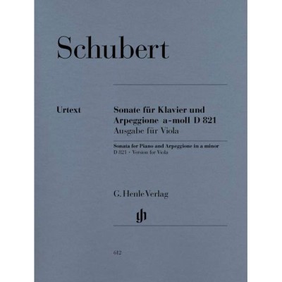 Schubert - Sonate Pour Piano et Arpeggione En La Mineur D 821 (op. Post.) - Alto et Piano