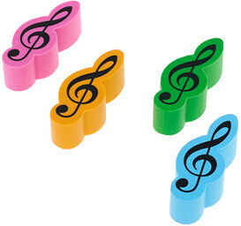 Eraser Violin Clef 4er Set