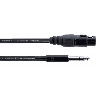 Câble Audio XLR Femelle / Jack Stéréo - 1 M