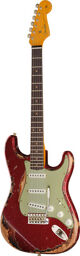 61 Strat SHR Red Sparkle 3TSB Red Sparkle over 3