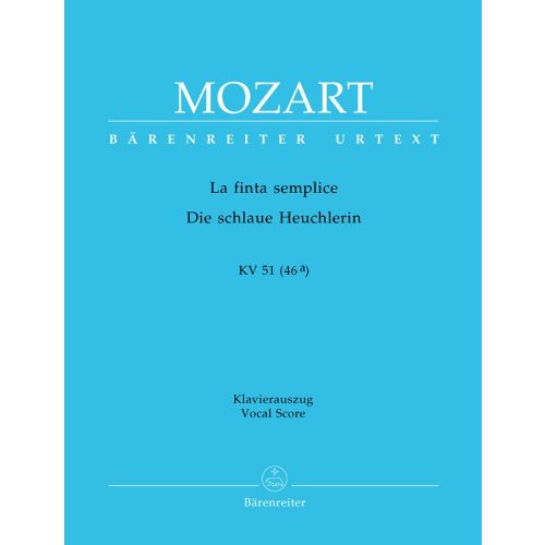 Mozart W.a. - La Finta Semplice KV 51(46a) - Vocal Score