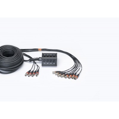 Boitier de Scène 8 Entres 4 Sorties XLR Câble 15 M