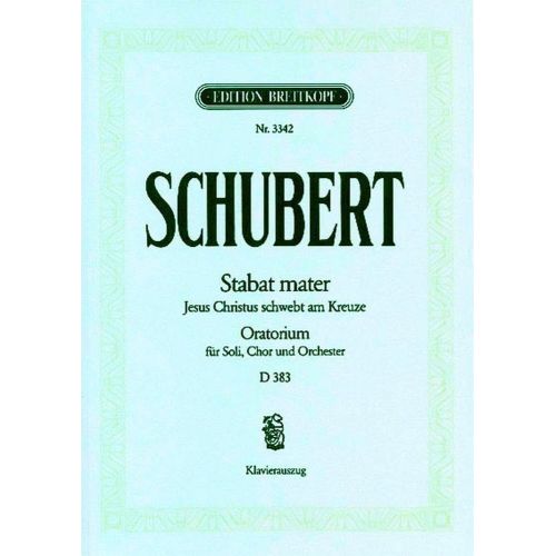 Schubert F. - Stat Mater F-Moll D 383 - Ch, Choeur, Piano