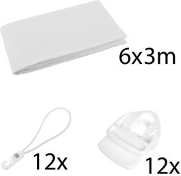 Deco Curtain WH 6x3m Bundle Blanc