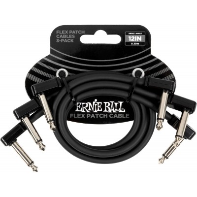 Cable Patch Flex 30CM - Pack 3 Noir