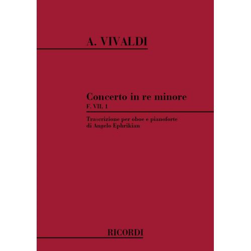 VIVALDI A. - CONCERTO IN RE MIN. OP.VIII N.9 - HAUTBOIS ET PIANO