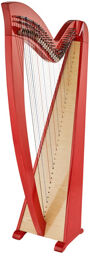 Celtic Harp Ashwood 36 TRD Translucent Red