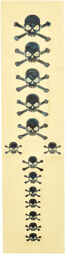 Skull Fret Markers Sticker BP Nacre noire