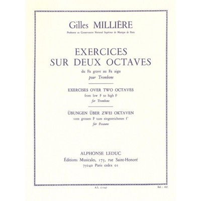 Milliere Gilles - Exercices Sur Deux Octaves Pour Trombone