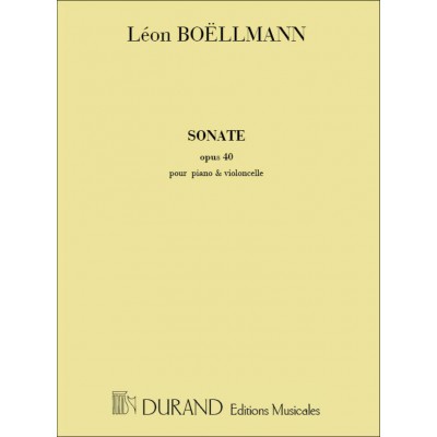 Boellmann L. - Sonate Opus 40 - Violoncelle et Piano
