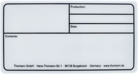 Tourlabel 150x80mm White Blanc