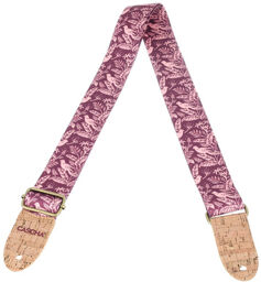Ukulele Strap Mauve Birds Veg Mauve Birds