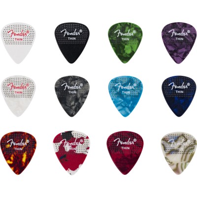 351 Dotted Celluloid Picks, 12-Pack, Medium