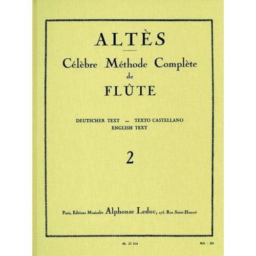 Altes - Methode De Flute Traversiere Vol. 2