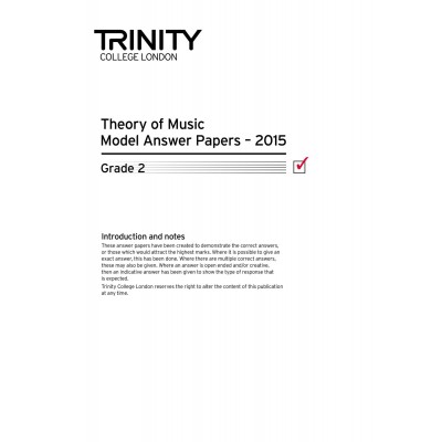 Trinity College London Theory Model Answers Paper (2015) Grade 2 (all Instruments)