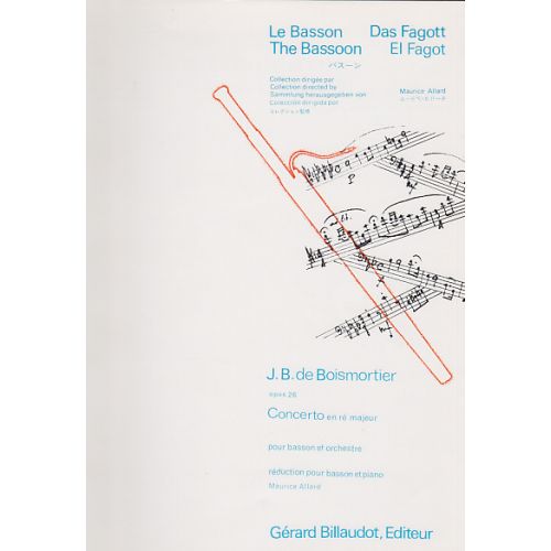 Boismortier Joseph Bodin - Concerto En Re Majeur Op.26 - Basson, Piano
