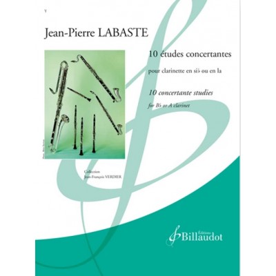 Labaste J.P - 10 Etudes Concertantes - Clarinette