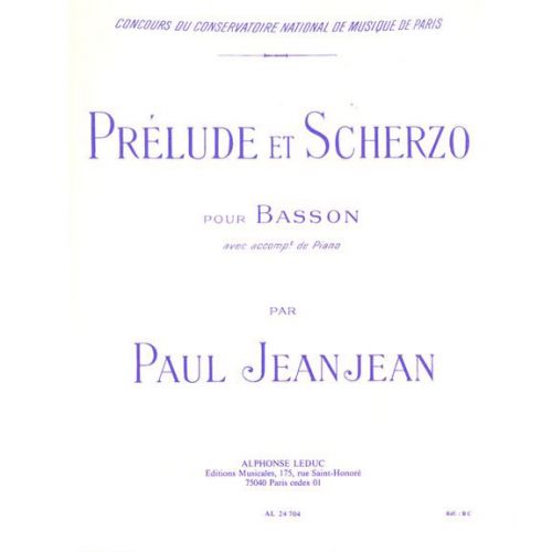 Jeanjean - Prelude et Scherzo - Basson et Piano