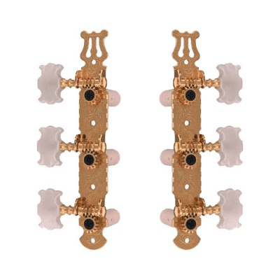 6 Mécaniques Guitare Classique Dorées