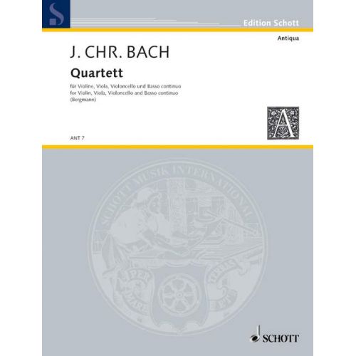 J.C. - Quet G Major - Violin, Viola, Violoncello And Piano