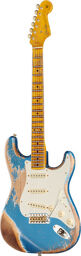 Red Hot Strat ALPB SH Relic Super Faded Aged Lake Placid Blue