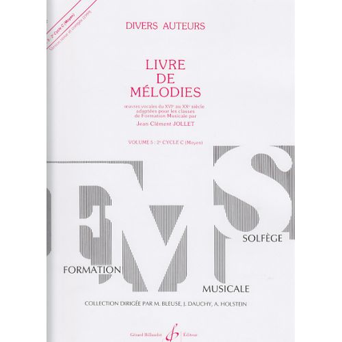 Jollet JEAN-clement - Livre De Mélodies Vol.5