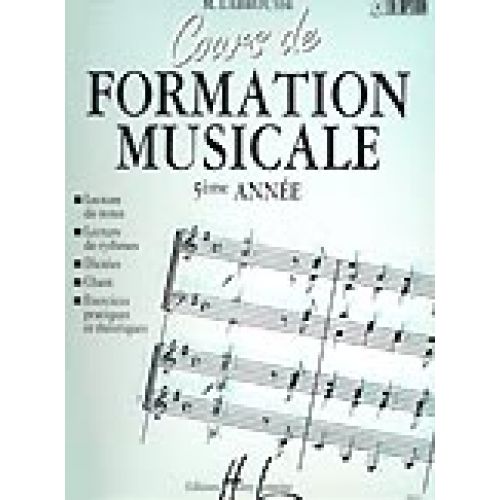 LABROUSSE MARGUERITE - COURS DE FORMATION MUSICALE VOL.5