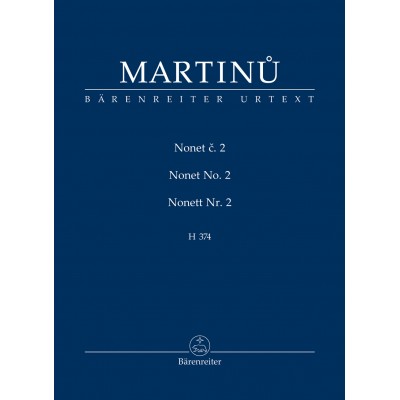 Martinu B. - Nonet No.2 - Score