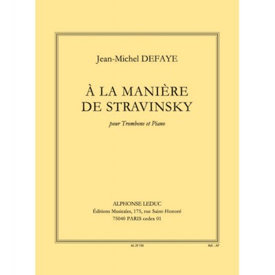 A La Maniere De Stravinsky