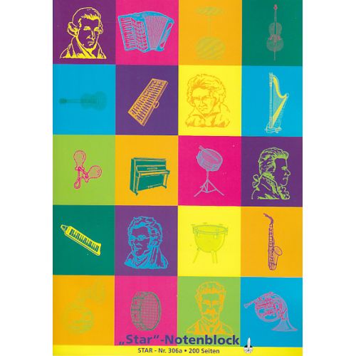 Cahier Perforé A4 - 12 Portées (50 Pages)