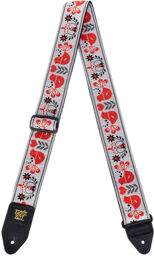 E-Guitar Strap Red Bird Winter Red Bird Winter Jacquard