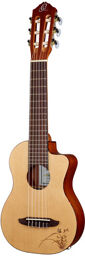 RGL5CE Guitarlele Naturel mat avec table gravée au laser