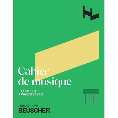 Cahier de musique 8 portées et pages d'écriture Seyes