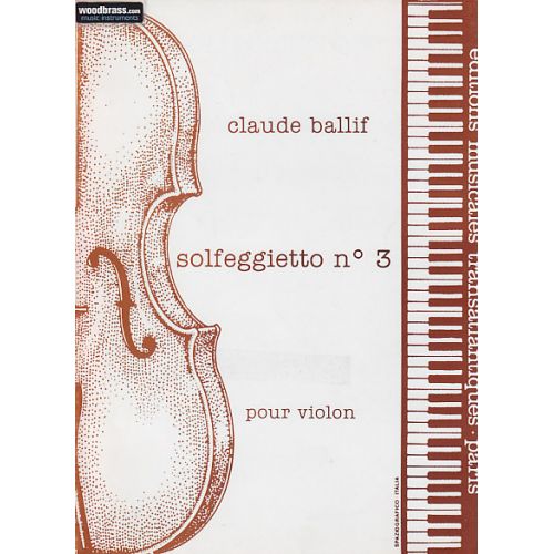 Ballif Claude - Solfeggietto N°3 Pour Violon