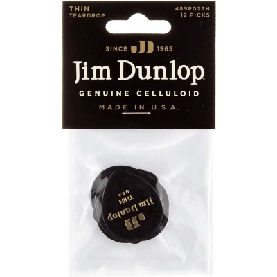 Médiator Black Teardrop Thin Sachet de 12