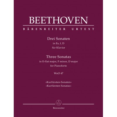 Beethoven L.V. - Three Sonatas In E-Flat Major, F Minor, D Major Woo 47 Kurfursten Sonatas - Piano
