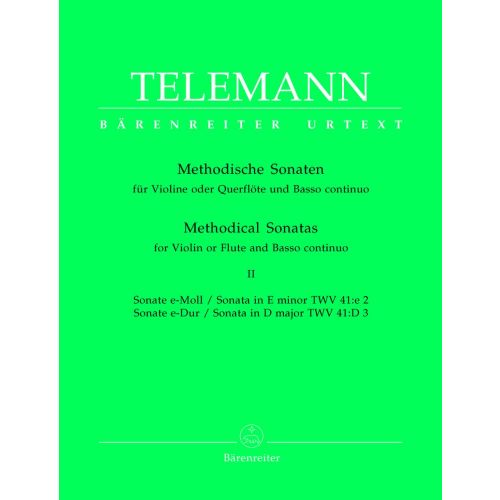 Telemann G.P. - 12 Methodische Sonaten Vol.2 - Violon Ou Flute, Basse Continue