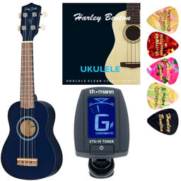 UK-12 Soprano Ukulele B Bundle Bleu