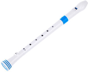 Soprano Recorder white-blue Blanc