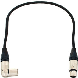 XLR Patch Angled Male 0.5m Noir