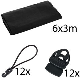 Deco Curtain BK 6x3m Bundle Noir