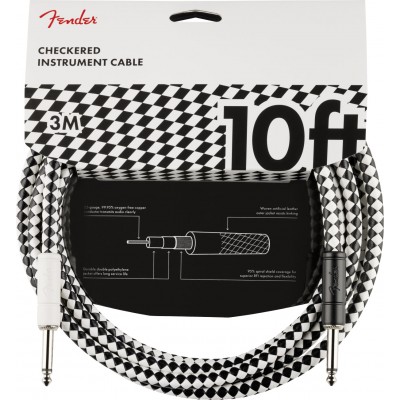 Pro 10' Instrument Cable, Checkerboard