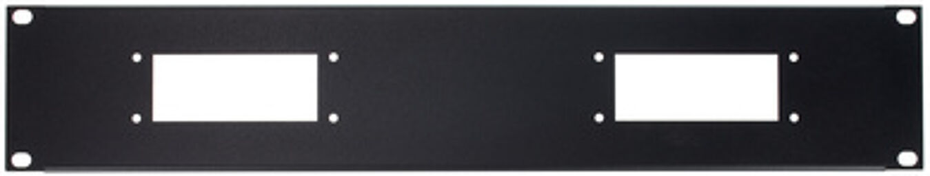 Rack Panel 2U 2x Harting-B16 noir