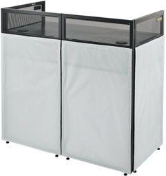 DJ Table White Shelf Noir