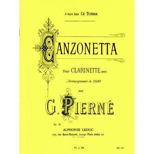 Pierne G. - Canzonetta - Clarinette