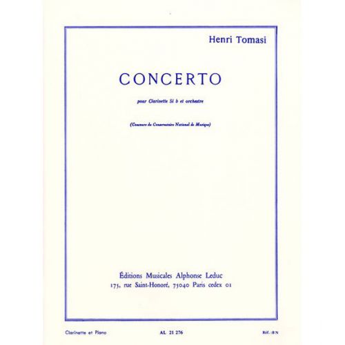 Tomasi H. - Concerto - Clarinette et Piano