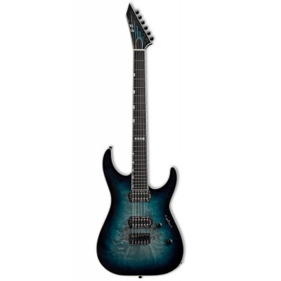 E-Ii M-Ii Hipshot Burl Maple Mercury Blue Burst