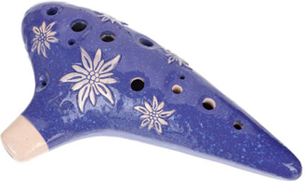 12H Ocarina C3 Edelweis blue Bleu glacé avec motif élégant edelweiss